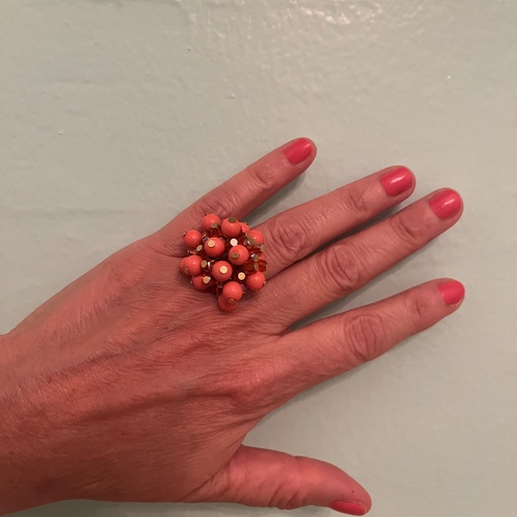Nordstrom "Bubble ring in Gold and Tangerine" - Picture 4 of 5